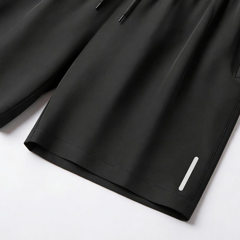 4 piezas Shorts deportivos casuales de verano para hombres, con bolsillos con cremallera - Tela transpirable, diseño atlético con bolsillo resguardado para teléfono y tira reflectante